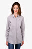 Dries Van Noten White/Grey Striped Shirt Size 38