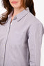 Dries Van Noten White/Grey Striped Shirt Size 38