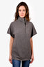 Dries Van Noten Grey Merino Wool Snap Button Turtle Neck Sweater Size M