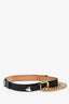 Veronica Beard Black Leather Chain Belt