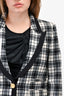 Smythe Black/White Check Wool Blazer Size 6