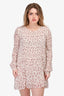 Frame Cream/Brown Floral Mini Dress Size S