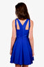 Versace Collection Blue Sleeveless Belted A-Line Dress Size 40