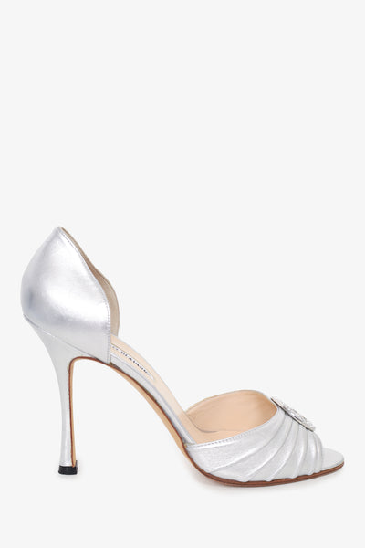 Manolo Blahnik シルバー ハイヒール　38/5 MY128632-MINE-AND-YOURS-