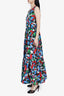 La DoubleJ Red/Blue Floral Print Sleeveless Maxi Dress Size L