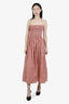 Matteau Orange Floral Shirred Sleeveless Maxi Dress Size 3