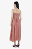 Matteau Orange Floral Shirred Sleeveless Maxi Dress Size 3