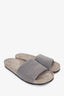 Brunello Cucinelli Grey Beaded 'Monili' Slides Size 41