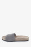 Brunello Cucinelli Grey Beaded 'Monili' Slides Size 41