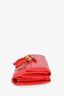 Gucci Red Leather Bamboo Tassel Zip Wallet