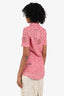 Burberry Pink Lace Overlay  Button-Down Top Size 40