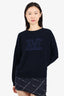 Max Mara Navy Blue Cashmere 'M' Sweater Size S