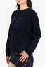 Max Mara Navy Blue Cashmere 'M' Sweater Size S