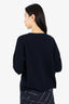 Max Mara Navy Blue Cashmere 'M' Sweater Size S