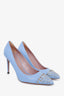 Gucci Blue Leather Studded Toe Pumps Size 36.5