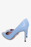 Gucci Blue Leather Studded Toe Pumps Size 36.5