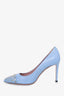 Gucci Blue Leather Studded Toe Pumps Size 36.5