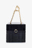 Cult Gaia Black Acrylic Quilted Box Clutch