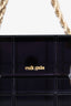 Cult Gaia Black Acrylic Quilted Box Clutch