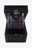Cult Gaia Black Acrylic Quilted Box Clutch