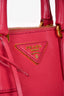 Prada Pink Saffiano Leather Promenade Top Handle with Strap