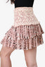 Isabel Marant Etoile Pink/Cream Floral Smock 'Naomi' Mini Skirt Size 38