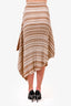 J.W. Anderson Cream/Beige Striped Wool Knit Flared Midi Skirt Size XS