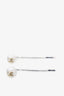 Pre-Loved Chanel™ Silver Faux Pearl Crystal Hair Pins x 2