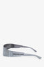 Balenciaga Silver Mono Rectangle Sunglasses