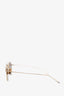 Thom Browne Gold Tone Frame Aviator Mirrored Sunglasses