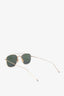 Thom Browne Gold Tone Frame Aviator Mirrored Sunglasses