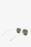Thom Browne Gold Tone Frame Aviator Mirrored Sunglasses