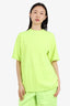 Balenciaga Lime Green Logo T-Shirt Size XXS