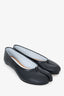 Maison Margiela Black Leather Tabi Flats Size 35.5