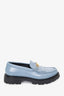 Celine Blue Leather Margaret Triomphe Loafer Size 42