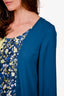 Acne Studios Teal Floral Satin 'Jordy' Dress Size 34