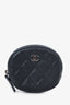 Pre-loved Chanel™ 2017/18 Black Quilted Caviar Leather Coin Pouch