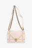 Christian Dior Pink Leather Studded Diorama Small Shoulder Bag