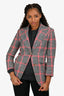 Gucci Black/Red Check 'Hollywood Forever' Blazer Size 40
