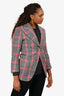 Gucci Black/Red Check 'Hollywood Forever' Blazer Size 40