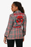 Gucci Black/Red Check 'Hollywood Forever' Blazer Size 40