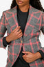 Gucci Black/Red Check 'Hollywood Forever' Blazer Size 40