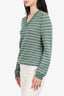 Gucci Green/White Striped Sweater size Medium