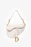 Christian Dior 2020 White Camouflage Embroidered Saddle Bag