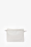 Jil Sander White Tri-Pouch Crossbody