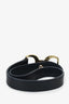 Hermès Black Leather Baby Pavane Double Tour Wrap Bracelet