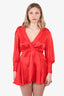 Zimmermann Red Silk Wrap Mini Dress Size 0