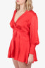 Zimmermann Red Silk Wrap Mini Dress Size 0