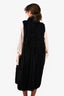 Vintage Dark Blue Opossum Long Fur Vest Est. Size L