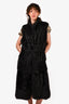 Vintage Dark Grey Opossum Long Fur Vest Estimated Size M
